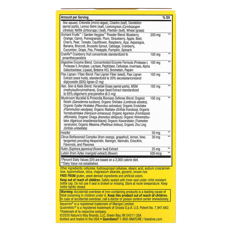 Nature's Way, Alive! Max 3 Potency, Women's Complete Multivitamin, 90 Tablets
