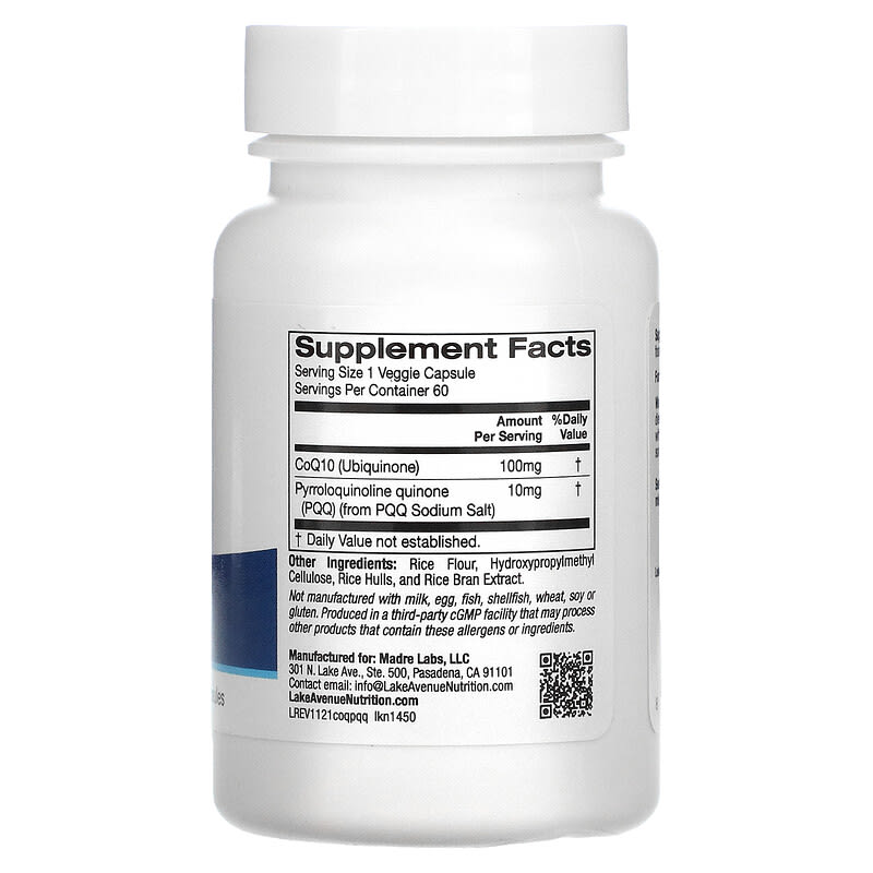 California Gold Nutrition, CoQ10 with PQQ, 60 Veggie Capsules
