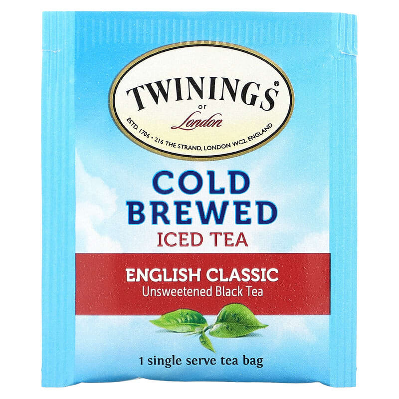 Twinings, Back Iced Tea, Cold Brewed, English Classic, Unsweetened, 20 Tea Bags, 1.41 oz (40 g)