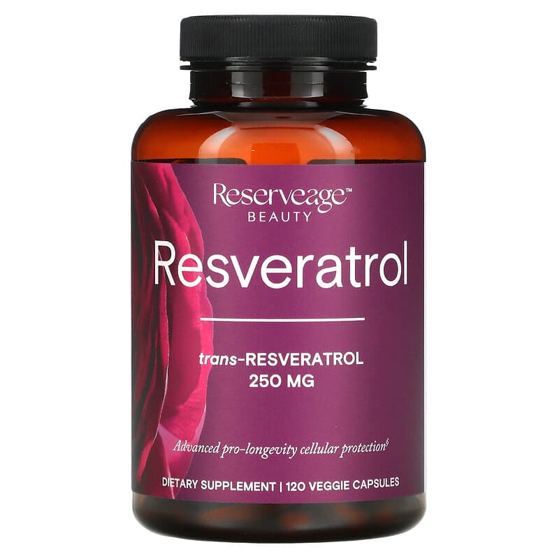 Reserveage Beauty, Resveratrol, 250 mg, 120 Veggie Capsules