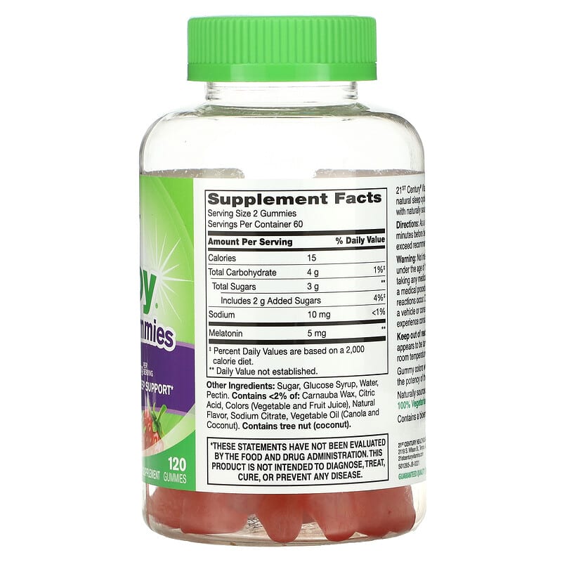 21st Century, VitaJoy® Melatonin Gummies, Strawberry, 120 Gummies (2.5 mg per Gummy)