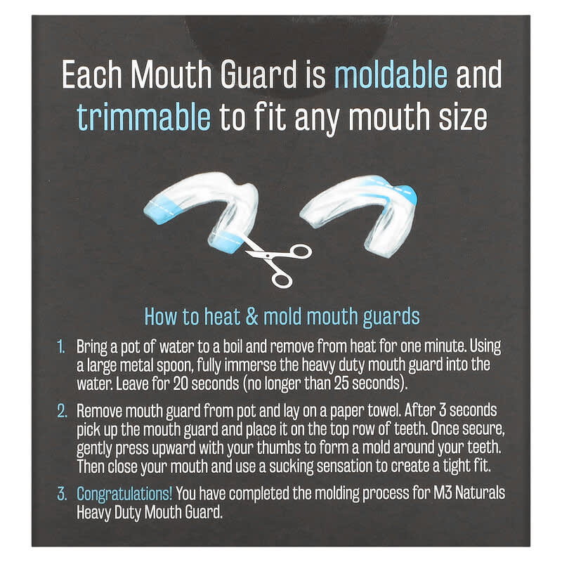M3, Mouth Guards, 3 Sizes, 4 Guards