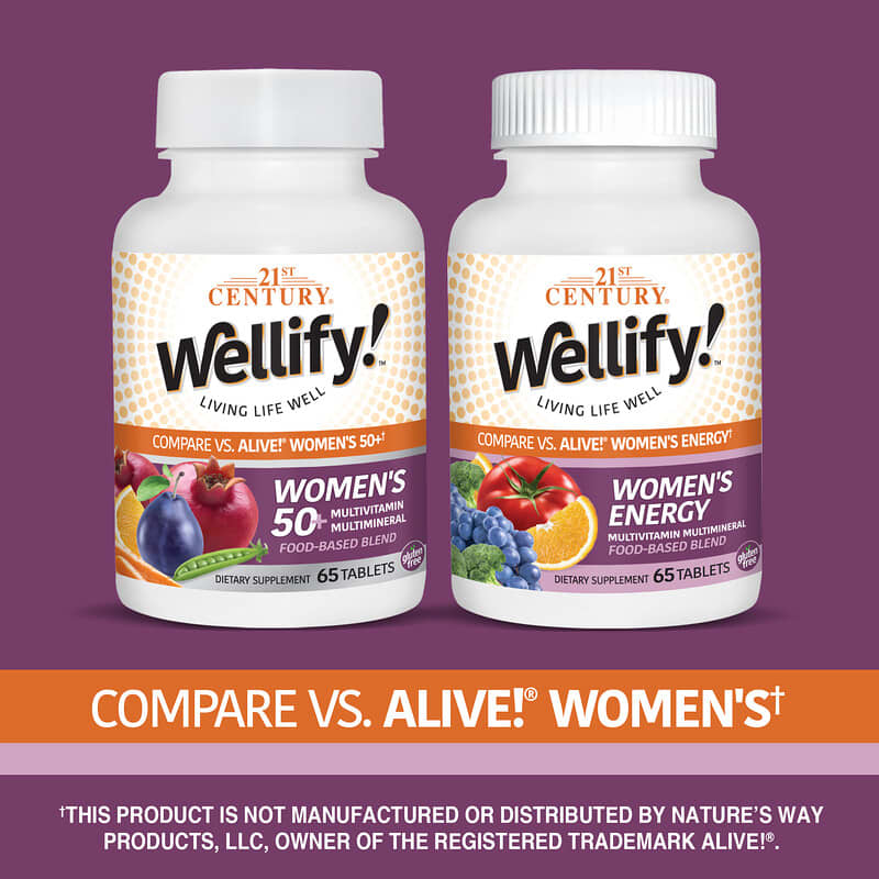 21st Century, Wellify! Women's Energy, Multivitamin Multimineral, 65 Tablets
