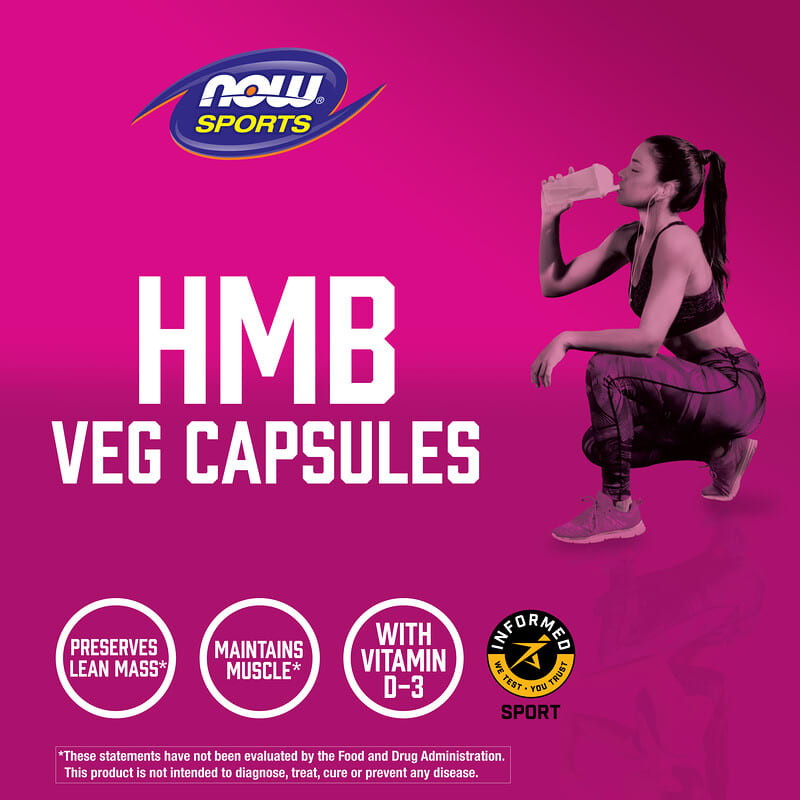 NOW Foods, Sports, HMB, 500 mg, 120 Veg Capsules