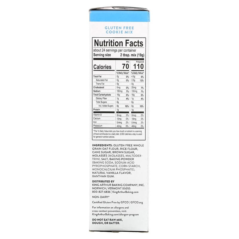 King Arthur Baking Company, Gluten Free Cookie Mix, 16 oz (454 g)