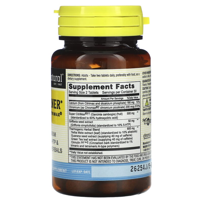 Mason Natural, Fat Burner Plus Super Citrimax®, 60 Tablets