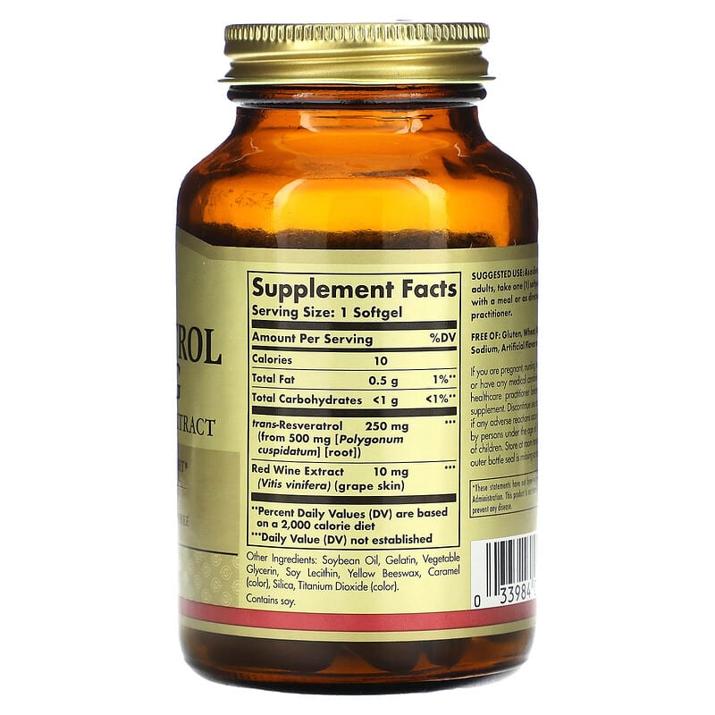 Solgar, Resveratrol, 60 Softgels