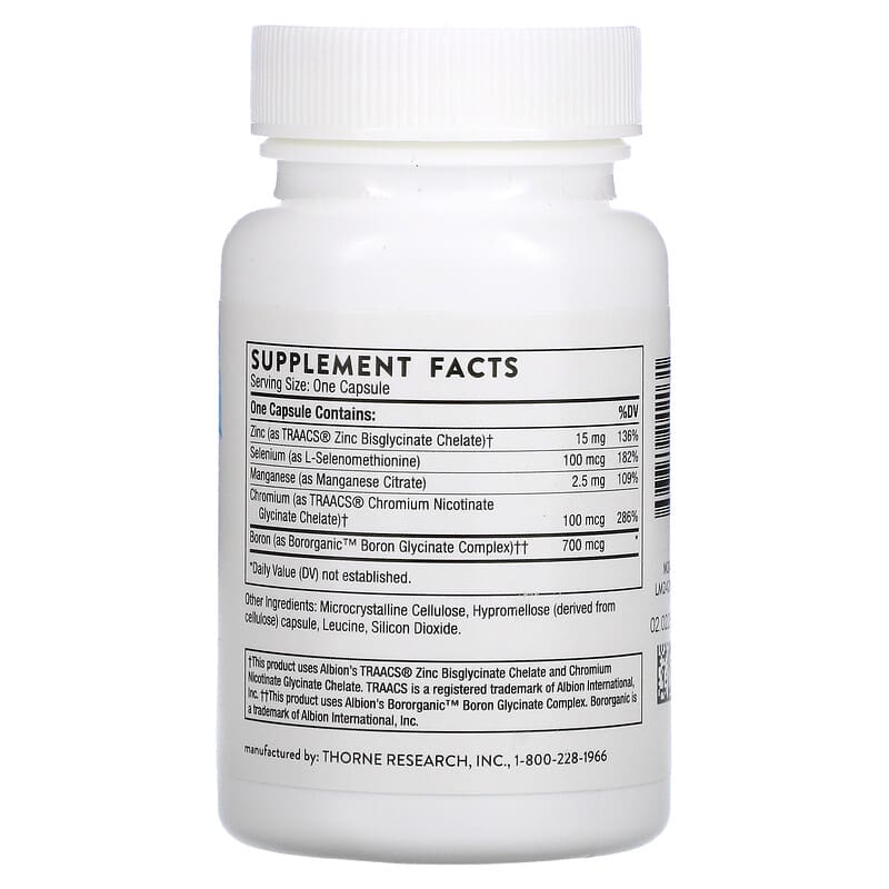 Thorne, Trace Minerals, 90 Capsules