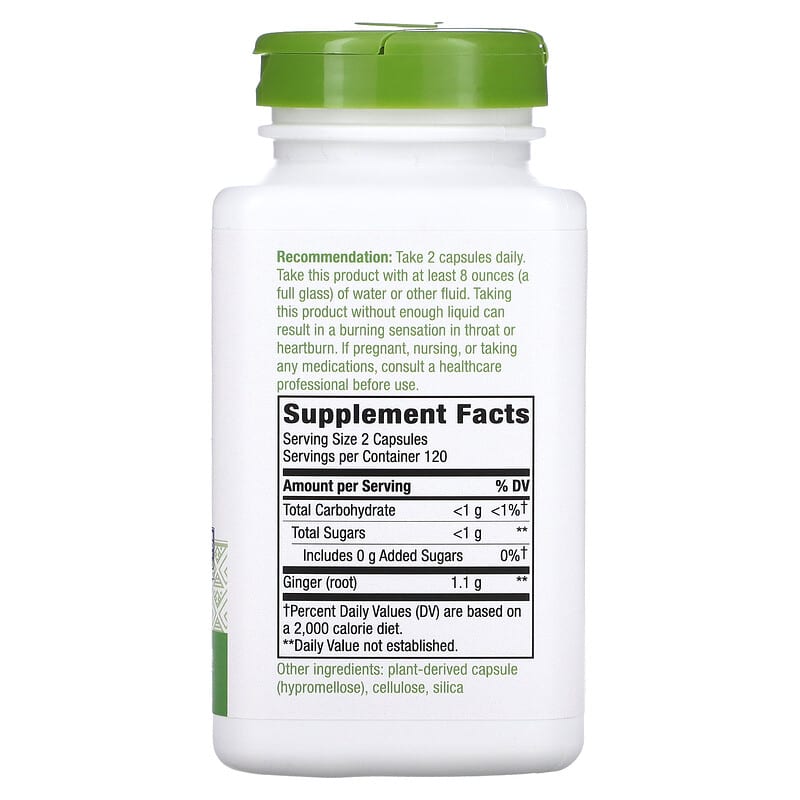 Nature's Way, Ginger Root, 240 Vegan Capsules (550 mg per Capsule)