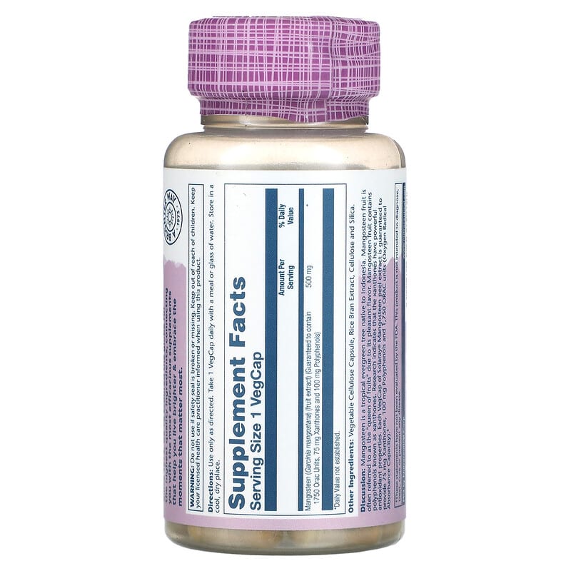 Solaray, Vital Extracts, Mangosteen, 500 mg, 60 VegCaps