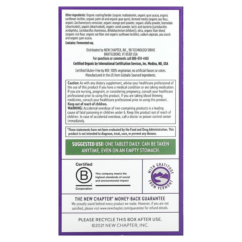 New Chapter, One Daily Every Woman's Multivitamin, 48 Vegetarian Tablets