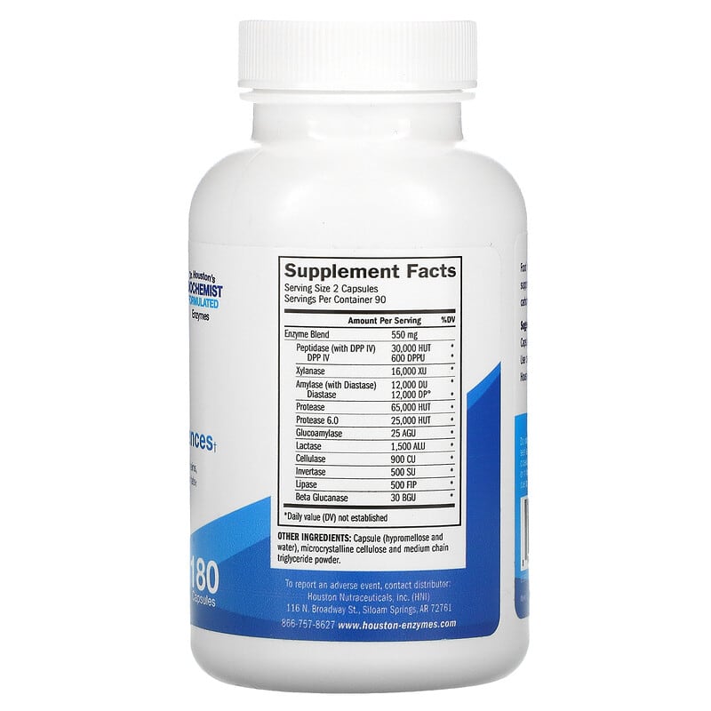 Houston Enzymes, TriEnza®, 180 Capsules