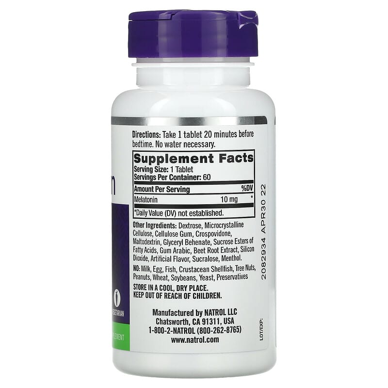 Natrol, Melatonin, Fast Dissolve, Strawberry, 10 mg, 60 Tablets