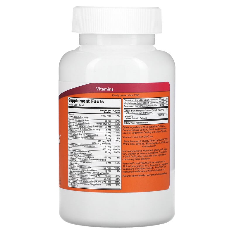 NOW Foods, Daily Vits, Multi Vitamin &amp; Mineral, 250 Tablets