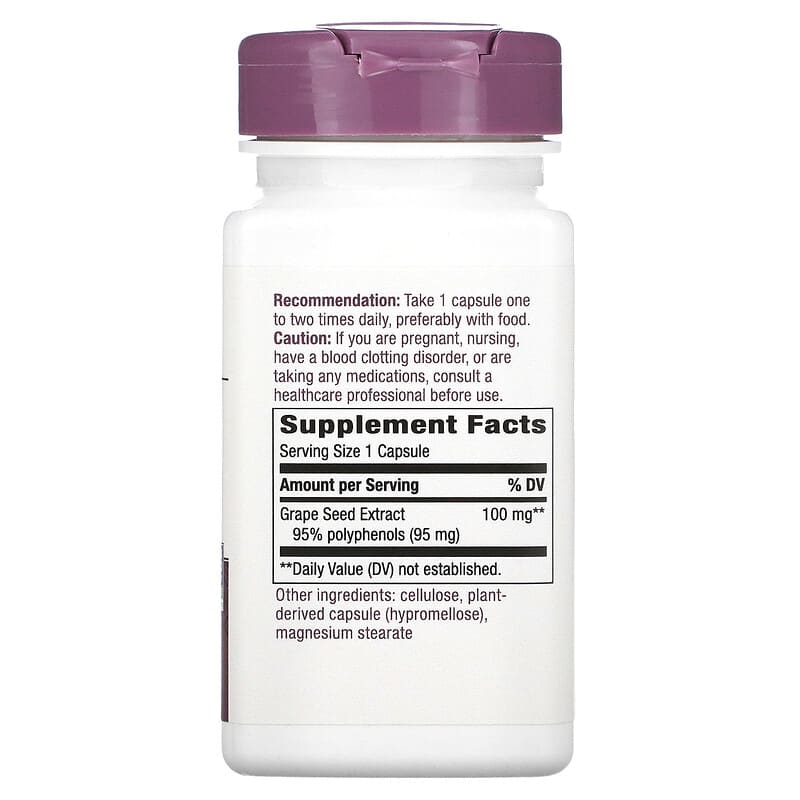 Nature's Way, Grape Seed, Premium Extract, 100 mg, 60 Vegan Capsules