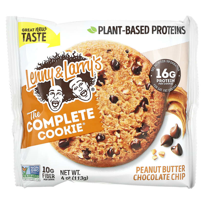 Lenny &amp; Larry's, The Complete Cookie®, Peanut Butter Chocolate Chip, 12 Cookies, 4 oz (113 g) Each