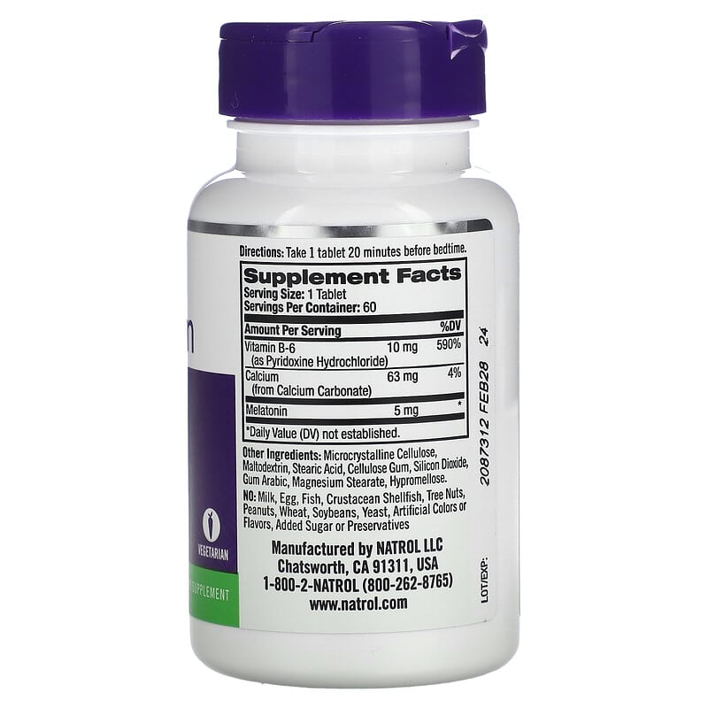 Natrol, Melatonin, 5 mg, 60 Tablets
