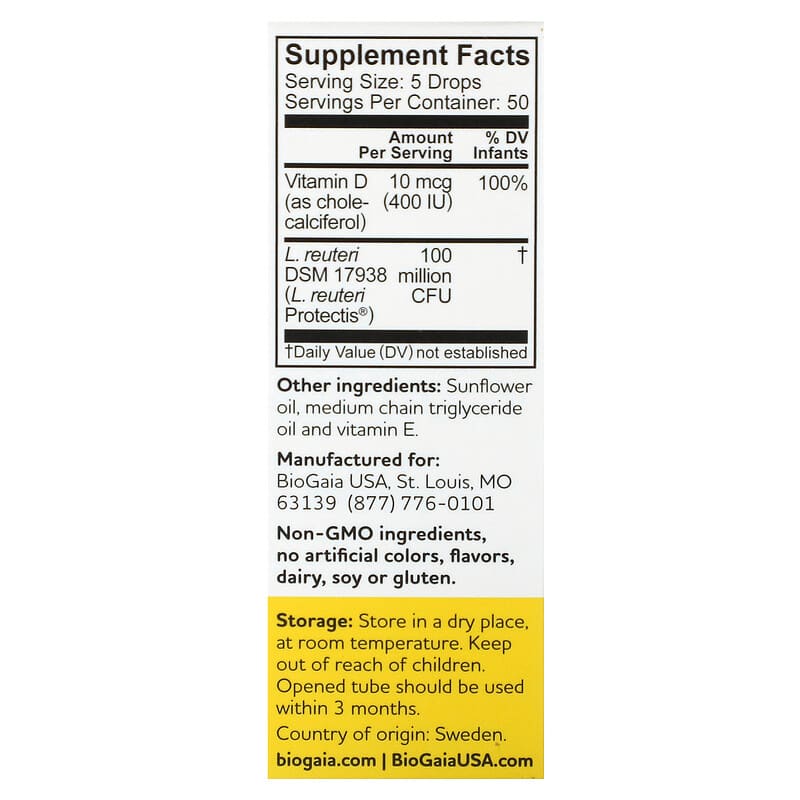 BioGaia, Protectis Baby, Probiotic Drops with Vitamin D3, 0.34 fl oz (10 ml)
