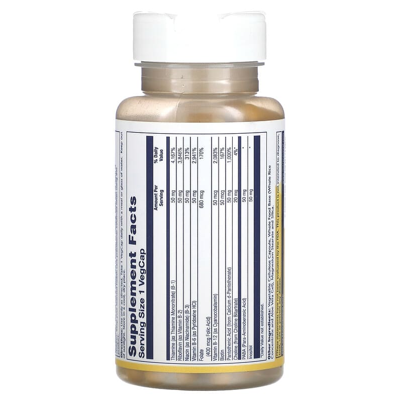 Solaray, Vitamin B-Complex 50 , 100 VegCaps