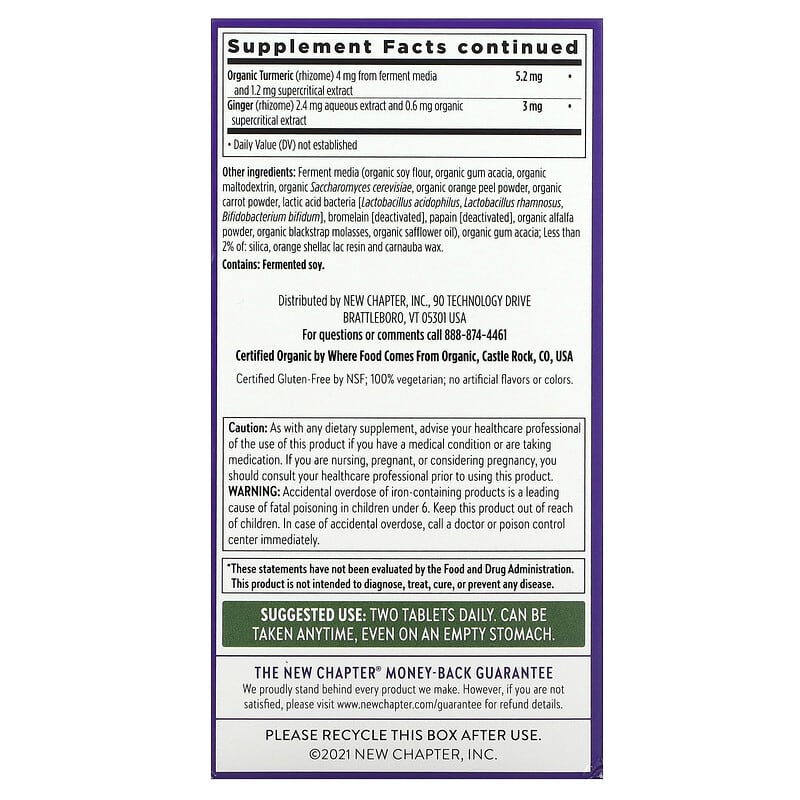 New Chapter, Women's Advanced Multivitamin, 72 Vegetarian Tablets