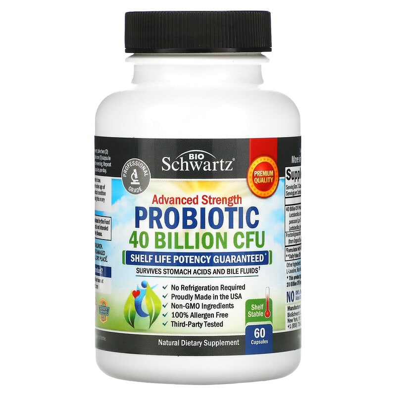 BioSchwartz, Advanced Strength Probiotic, 60 Capsules