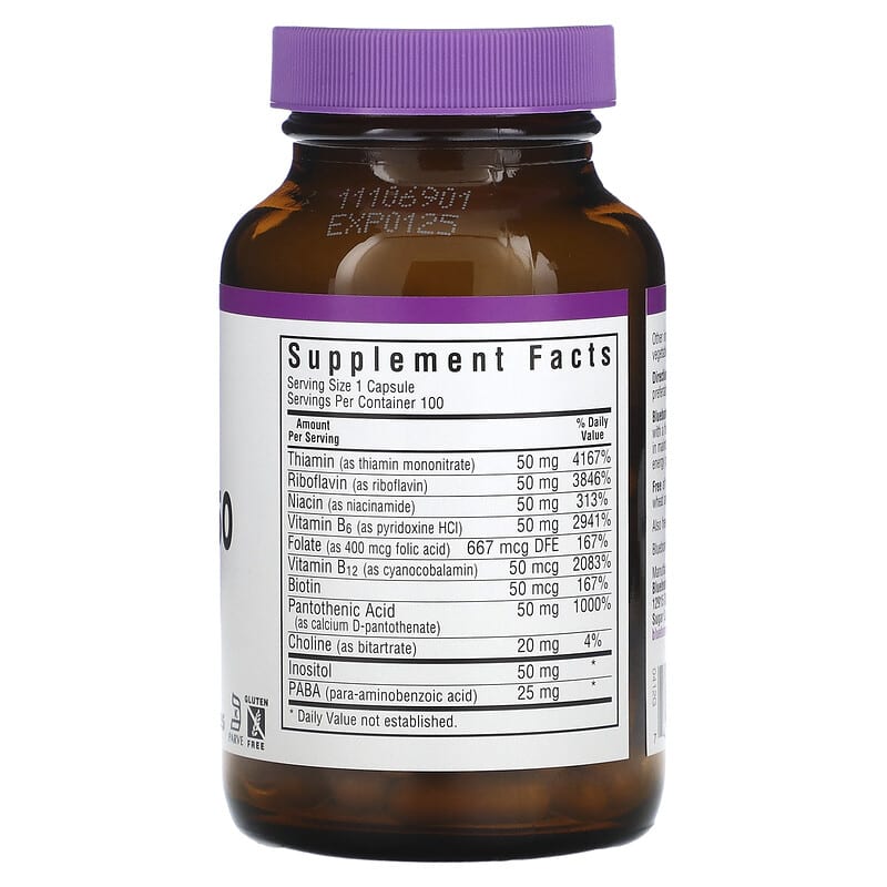 Bluebonnet Nutrition, B-Complex 50, 100 Vegetable Capsules