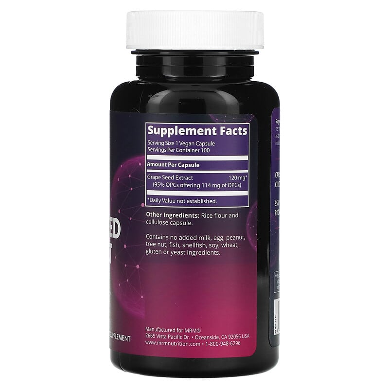 MRM Nutrition, Grape Seed Extract, 100 Vegan Capsules (120 mg per Capsule)