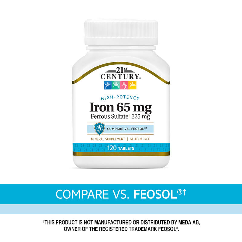 21st Century, Iron, 65 mg, 120 Tablets