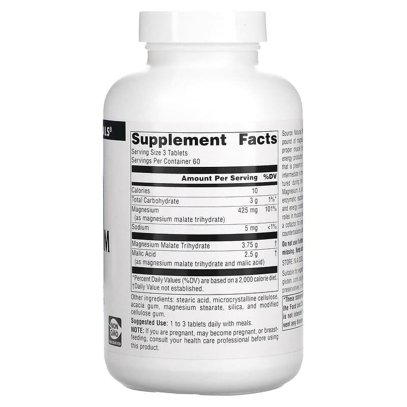 Source Naturals, Magnesium Malate, 180 Tablets