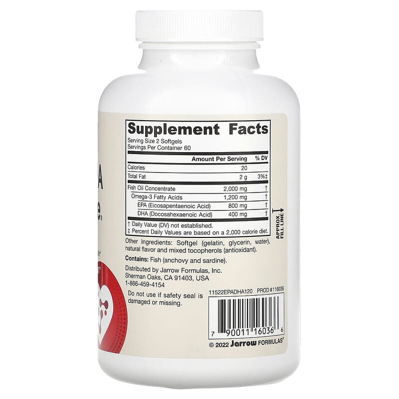 Jarrow Formulas, Fish Oil, EPA-DHA Balance®, 120 Softgels