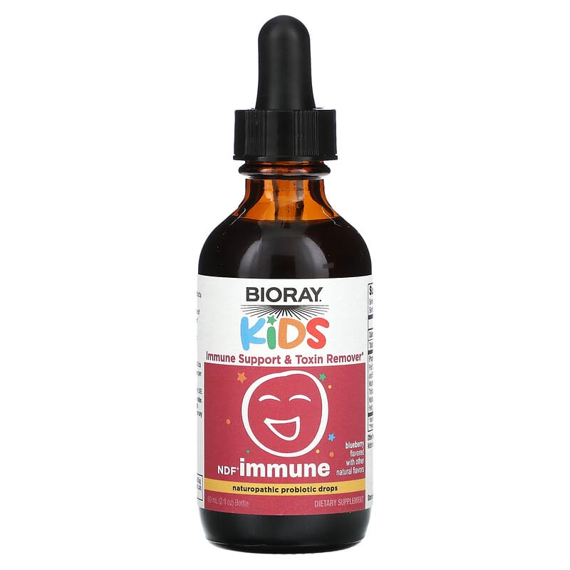 Bioray, Kids, Immune Support &amp; Toxin Remover, Blueberry, 2 fl oz (59 ml)
