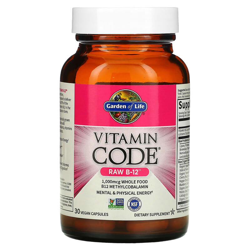 Garden of Life, Vitamin Code®, RAW B-12, 30 Vegan Capsules