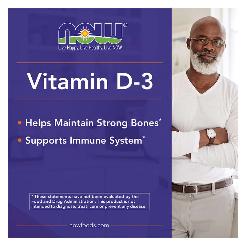 NOW Foods, Vitamin D-3, High Potency, 5,000 IU, 240 Softgels