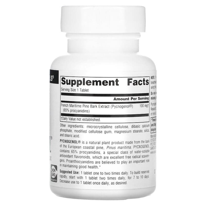 Source Naturals, Pycnogenol®, 100 mg, 60 Tablets