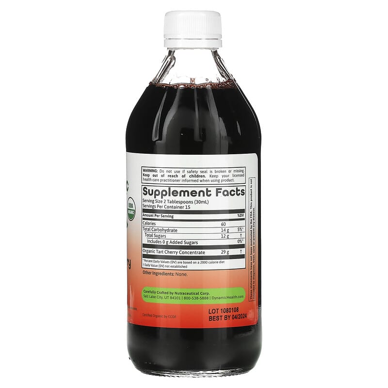 Dynamic Health, Tart Cherry Concentrate, Glass, 16 fl oz (473 ml)