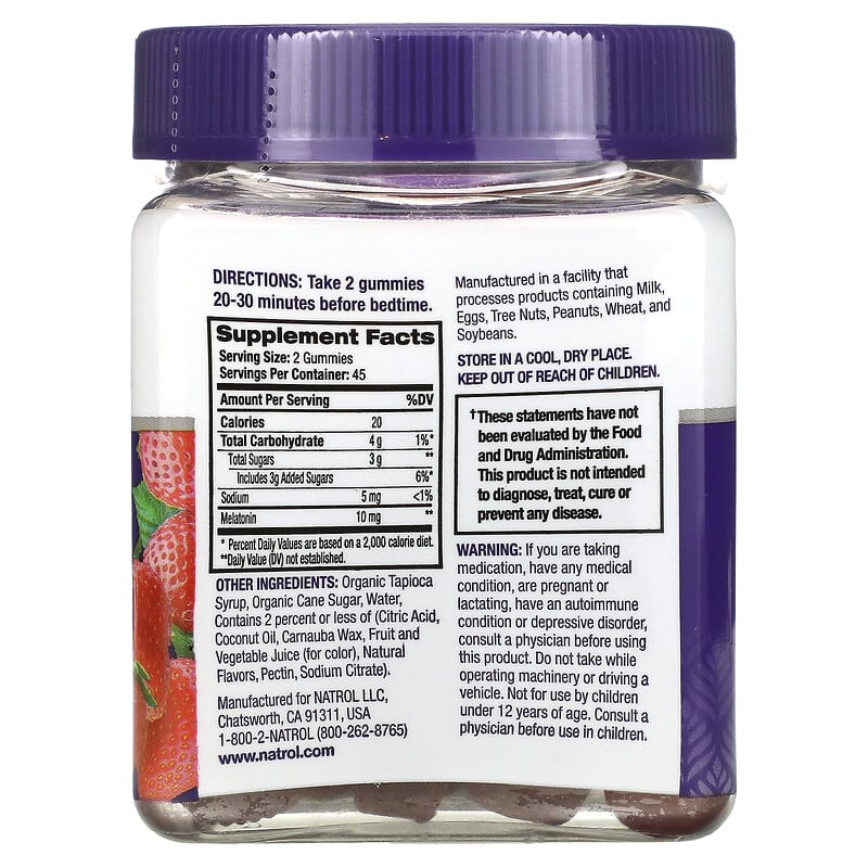 Natrol, Melatonin Gummies, Strawberry, 90 Gummies (5 mg per Gummy)