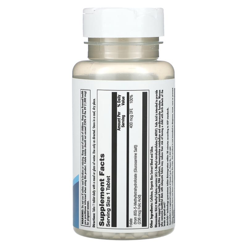 KAL, Methyl Folate, 400 mcg DFE, 90 Tablets