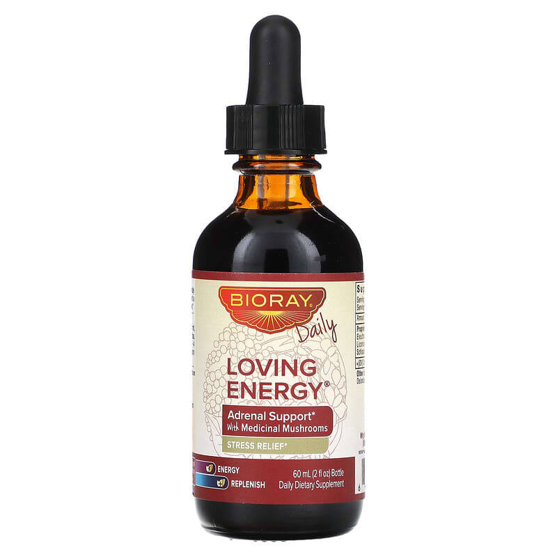 Bioray, Adrenal Lover, Adrenal Support with Medical Mushrooms, 2 fl oz (60 ml)