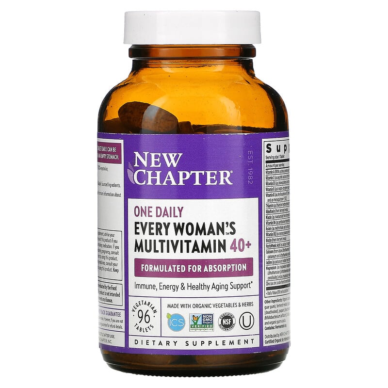 New Chapter, One Daily Every Woman's Multivitamin 40+, 96 Vegetarian Tablets