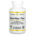 California Gold Nutrition, Fungiology, MushRex Plus, Full-Spectrum Ten Mushroom Complex with Agaricus, Chaga, Cordyceps, and Lion's Mane, 120 Plantcaps