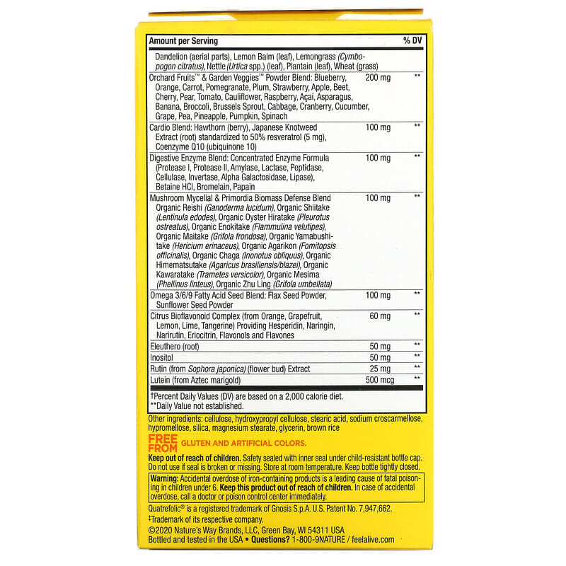 Nature's Way, Alive!® Max3 Potency, Adult Complete Multivitamin, With Iron, 90 Tablets