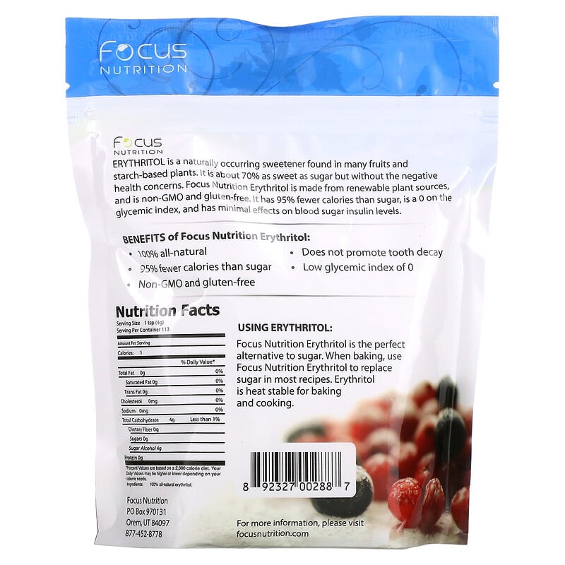 Xyloburst, Erythritol Sweetener, Low-Calorie Sweetener, 1 lb (454 g)