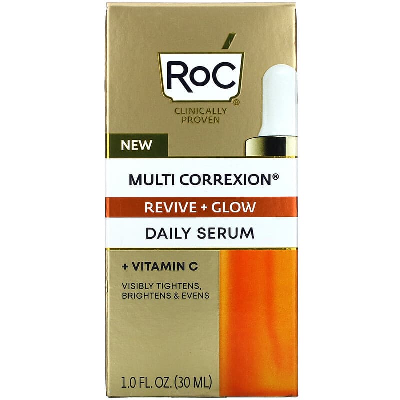 RoC, Multi Correxion, Revive + Glow, Daily Serum + Vitamin C, 1 fl oz (30 ml)