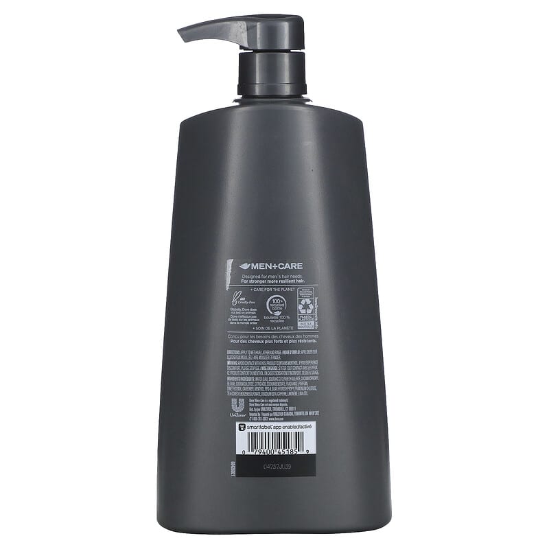 Dove, Men+Care, 2 in 1 Shampoo + Conditioner, Fresh &amp; Clean, 25.4 fl oz (750 ml)