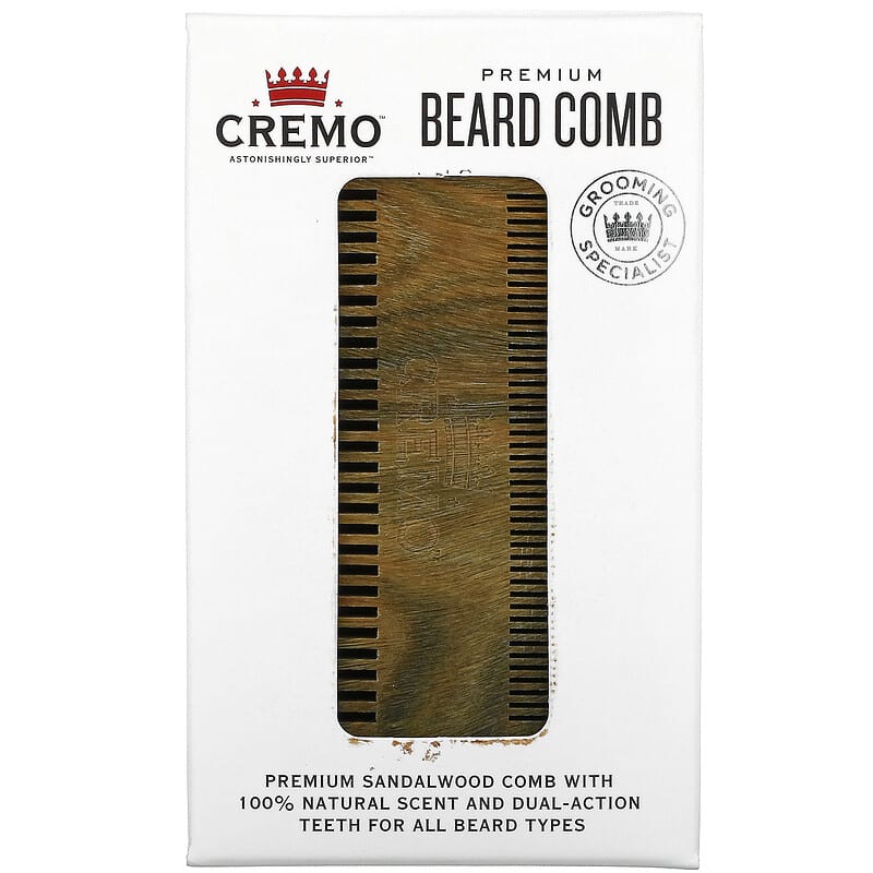 Cremo, Solid Wood Beard Comb, 1 Comb