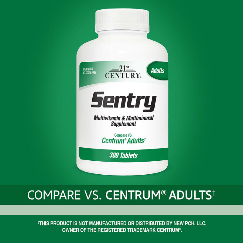 21st Century, Sentry, Adults Multivitamin &amp; Multimineral Supplement, 300 Tablets