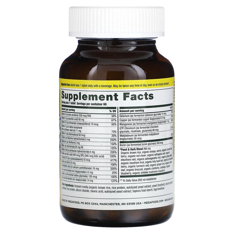 MegaFood, Women's 40+ One Daily Multivitamin, 60 Tablets