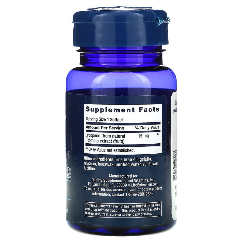 Life Extension, Mega Lycopene, 15 mg, 90 Softgels