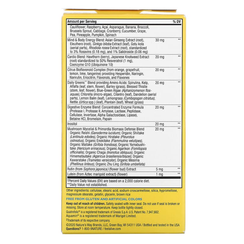 Nature's Way, Alive! Men's 50+ Ultra Multivitamin, 60 Tablets
