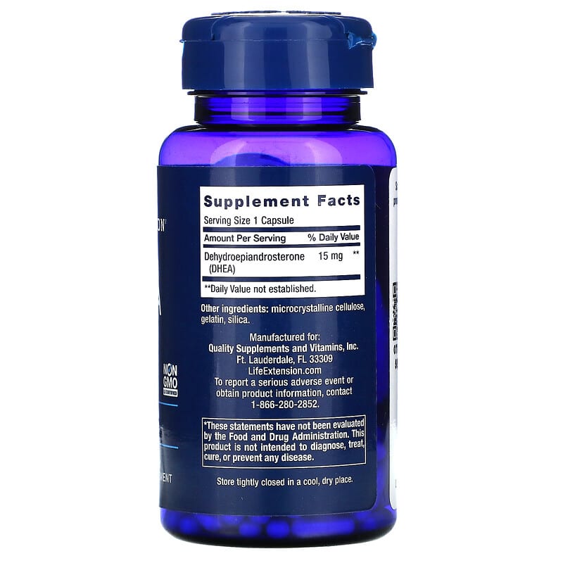 Life Extension, DHEA, 15 mg, 100 Capsules